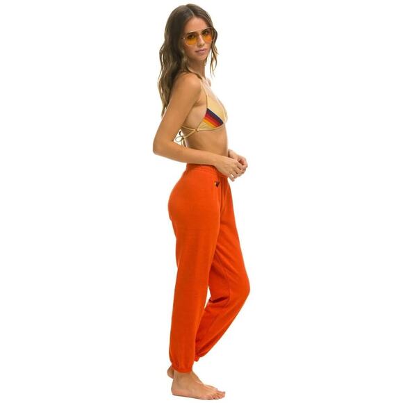 Aviator Nation Women’s BOLT Lounge SWEATPANTS - ORANGE // BLUE - Picture 3 of 15